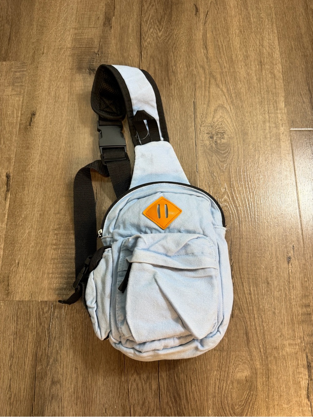 Light Blue Sling Bag - Casual Crossbody Pack
